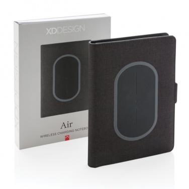 Logo trade promotional gifts picture of: Air 5W wireless charging notebook cover A5