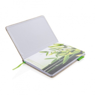 Logo trade advertising products picture of: A5 jute notebook