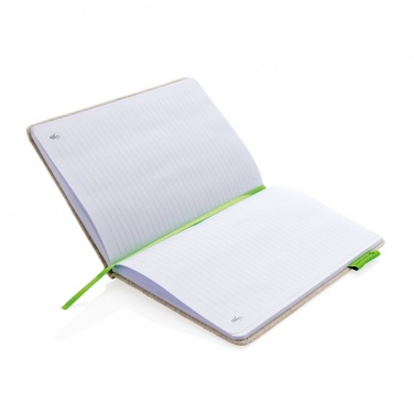 Logotrade promotional gift picture of: A5 jute notebook