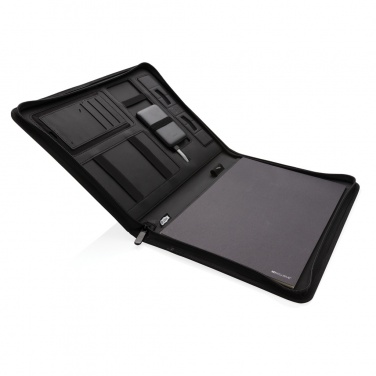 Logotrade promotional gift image of: Air 5W wireless charging portfolio A4 w/ 5000 mAh powerbank