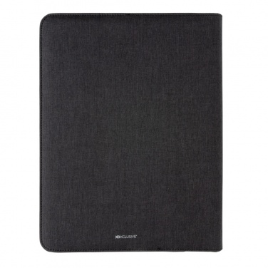 Logo trade promotional merchandise picture of: Air 5W wireless charging portfolio A4 w/ 5000 mAh powerbank