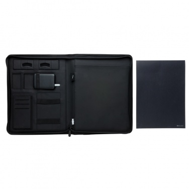 Logo trade advertising products image of: Air 5W wireless charging portfolio A4 w/ 5000 mAh powerbank