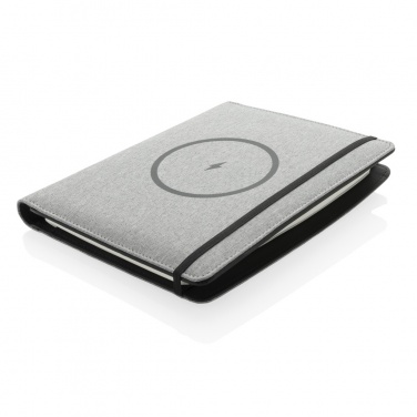 Logotrade promotional merchandise image of: Air 5W wireless charging notebook with 5000mAh powerbank