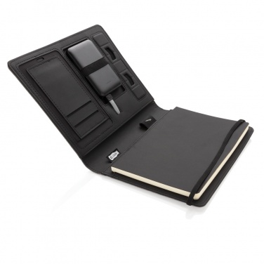 Logo trade promotional giveaway photo of: Air 5W wireless charging notebook with 5000mAh powerbank