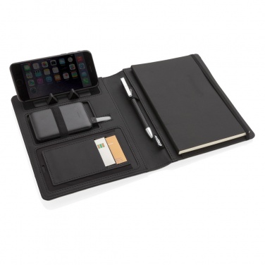Logo trade promotional products image of: Air 5W wireless charging notebook with 5000mAh powerbank