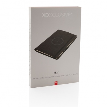 Logo trade promotional gift photo of: Air 5W wireless charging refillable journal cover A5