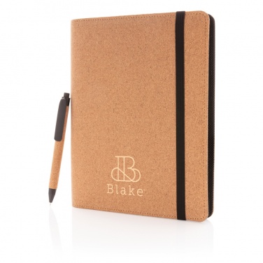 Logotrade promotional product image of: Deluxe cork portfolio A5 with pen