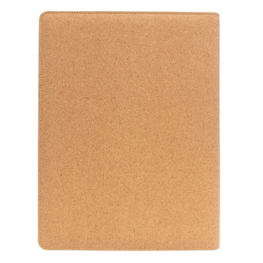 Logo trade promotional merchandise picture of: Deluxe cork portfolio A4 with pen