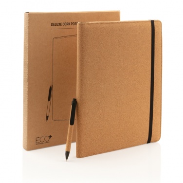 Logotrade promotional products photo of: Deluxe cork portfolio A4 with pen