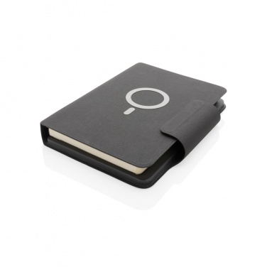 Logo trade promotional products image of: Artic Magnetic 10W wireless charging A5 notebook