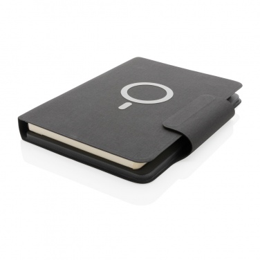 Logo trade promotional gifts picture of: Artic Magnetic 10W wireless charging A5 notebook