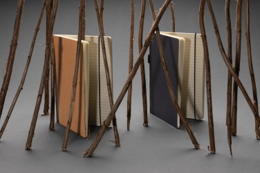 Logo trade promotional merchandise image of: A5 deluxe kraft hardcover notebook