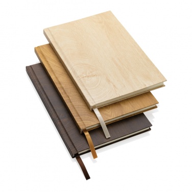 Logo trade promotional giveaways picture of: Kavana wood print A5 notebook