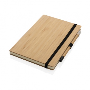 Logo trade business gift photo of: Bamboo notebook and infinity pencil set