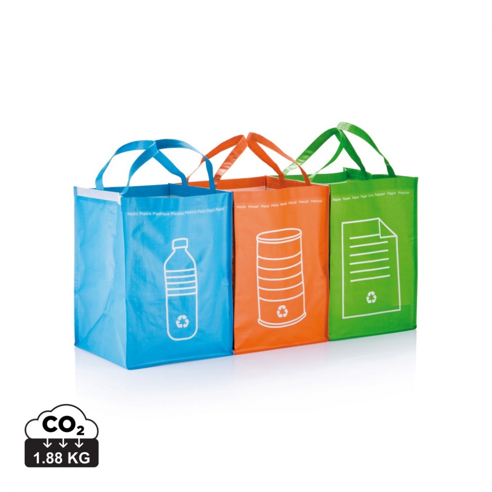 Logo trade advertising products image of: 3pcs recycle waste bags