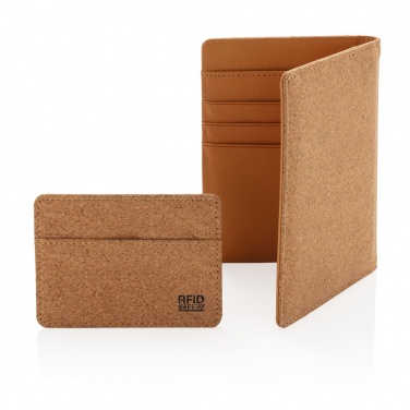 Logo trade promotional items picture of: Cork secure RFID passport cover