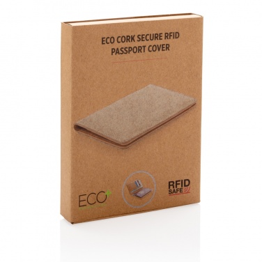 Logo trade promotional gifts image of: Cork secure RFID passport cover
