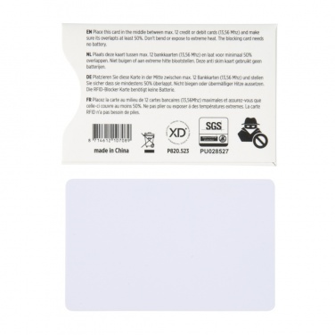 Logo trade promotional product photo of: Anti-skimming RFID shield card with active jamming chip