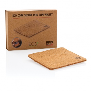 Logo trade promotional giveaways picture of: Cork secure RFID slim wallet