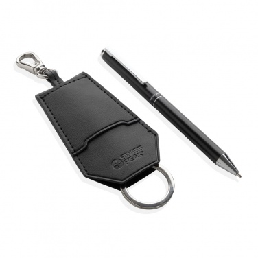 Logotrade advertising products photo of: SP Tula RCS certified recycled PU key holder and pen set