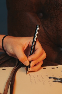 Logotrade promotional giveaways photo of: SP Tula RCS certified recycled PU key holder and pen set