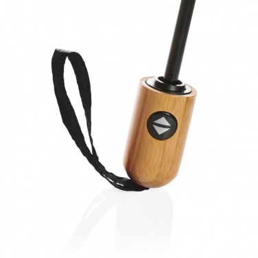 Logotrade corporate gifts photo of: 21" Impact AWARE™ RPET 190T bamboo auto open/close umbrella