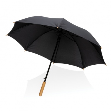 Logotrade promotional giveaway picture of: 23" Impact AWARE™ RPET 190T auto open bamboo umbrella