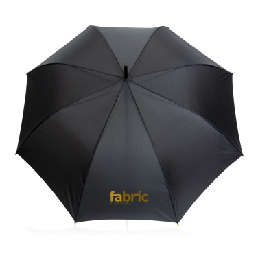Logo trade promotional products image of: 27" Impact AWARE™ RPET 190T auto open bamboo umbrella
