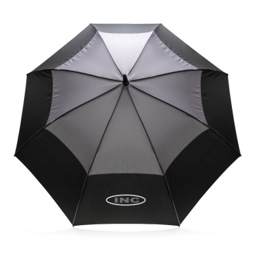 Logotrade promotional product image of: 27" Impact AWARE™ RPET 190T auto open stormproof umbrella