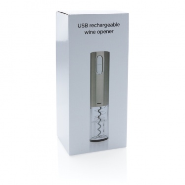Logo trade corporate gifts image of: Electric wine opener - USB rechargeable