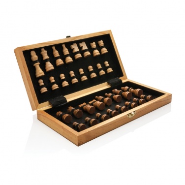 Logotrade advertising product picture of: Luxury wooden foldable chess set