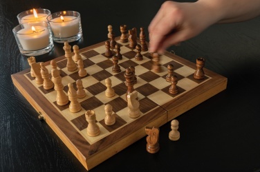 Logotrade promotional giveaway image of: Luxury wooden foldable chess set