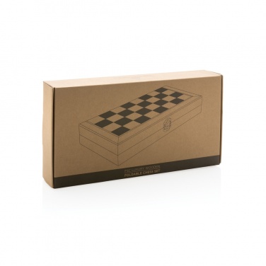 Logo trade business gift photo of: Luxury wooden foldable chess set