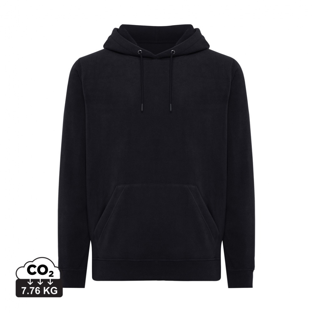 Logo trade promotional giveaways image of: Iqoniq Trivor recycled polyester microfleece hoodie