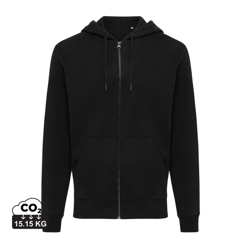 Logo trade promotional giveaways image of: Iqoniq Abisko recycled cotton zip through hoodie