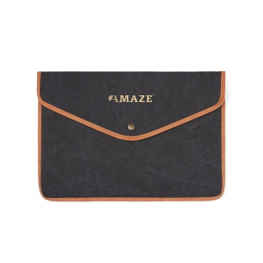 Logo trade promotional items image of: VINGA Bosler GRS recycled canvas 16" laptop sleeve