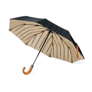Logo trade promotional giveaways picture of: VINGA Bosler AWARE™ recycled pet 21" foldable umbrella