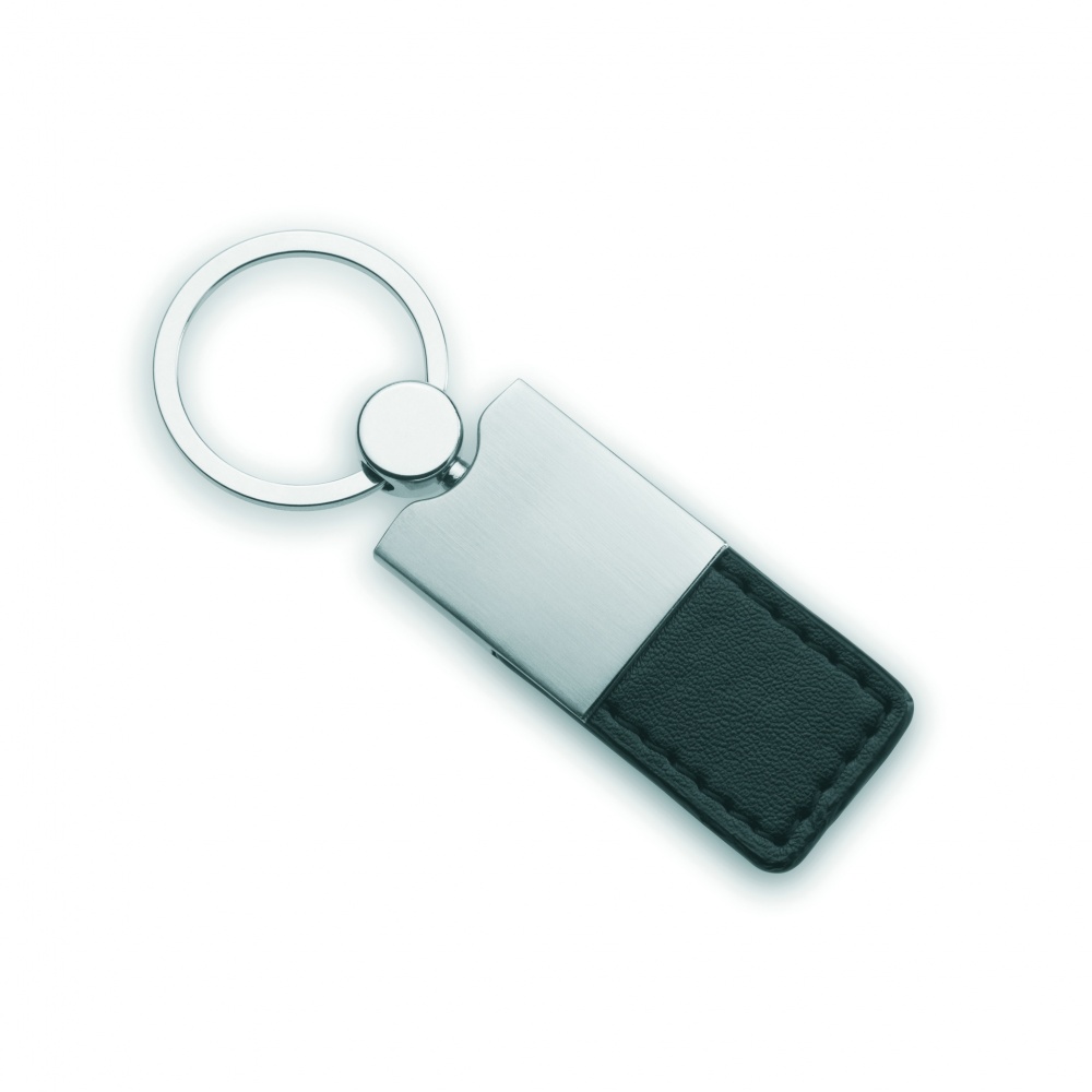 Logotrade promotional items photo of: PU and metal key ring Helsinki