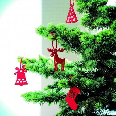 Logotrade promotional product picture of: Set of 6 felt tree hangers