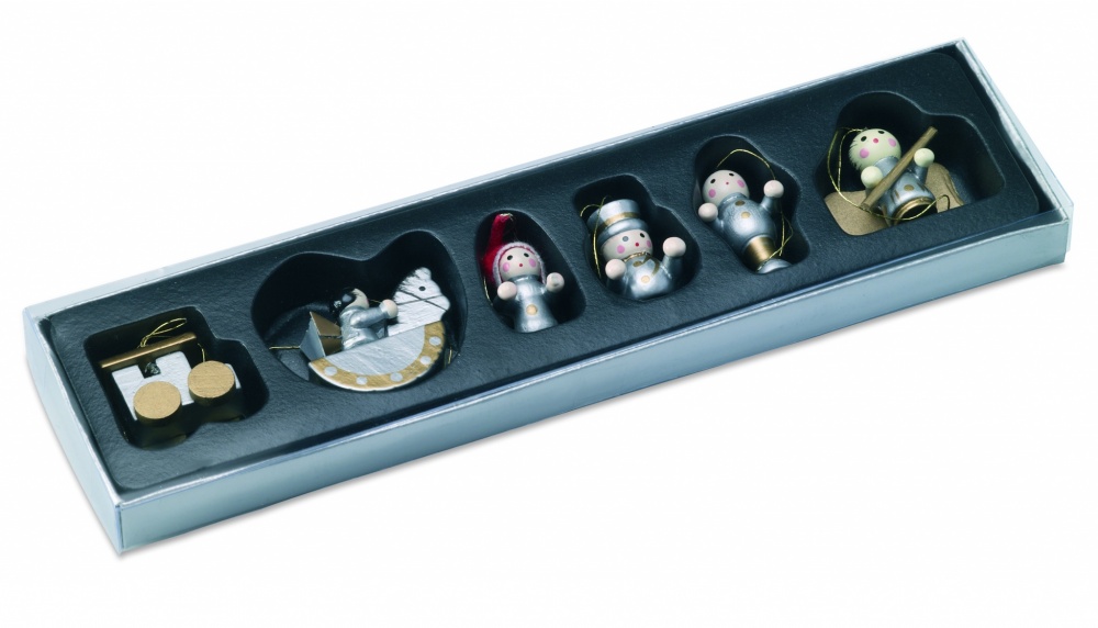 Logo trade promotional gift photo of: Set of 6 Xmas decoration