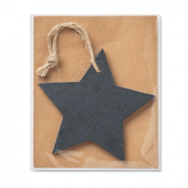 Logo trade advertising products image of: Slate xmas hanger star