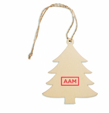 Logo trade promotional gifts image of: Wooden Tree shaped hanger