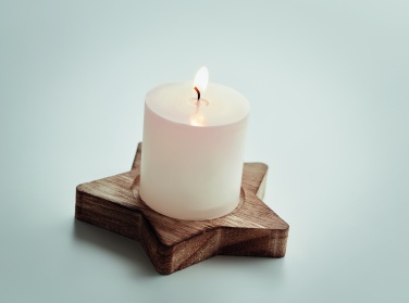 Logo trade promotional giveaway photo of: Candle on star wooden base