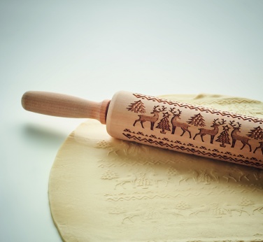 Logotrade promotional gift picture of: Christmas pastry wooden rolling