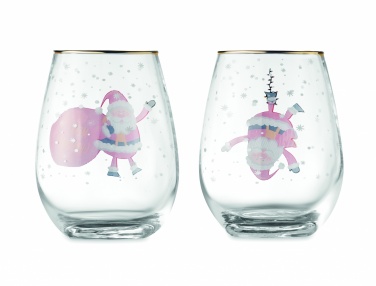 Logo trade promotional merchandise photo of: Set of 2 Christmas glasses