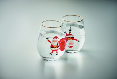 Logo trade promotional merchandise picture of: Set of 2 Christmas glasses