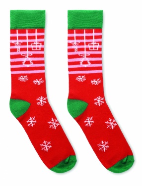 Logo trade business gifts image of: Pair of Christmas socks L