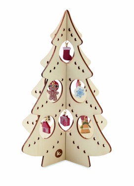 Logotrade corporate gift image of: Wooden Xmas tree decoration