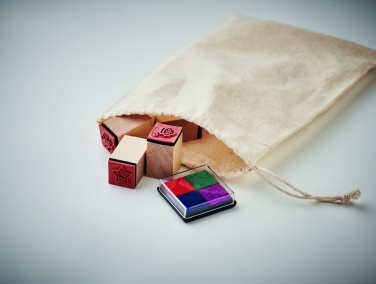 Logotrade promotional giveaway image of: 8 wooden Christmas stamps set