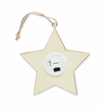 Logo trade promotional items picture of: MDF star with light